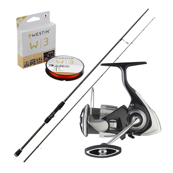 Zestaw Wędka Westin W2 ULTRASTICK + Kołowrotek DAIWA 23 Lexa LT3000 + Plecionka Westin W3
