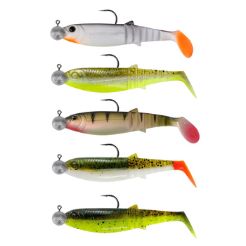 Zestaw Cannibal Shad 12,5cm uzbrojony CLEAR WATER
