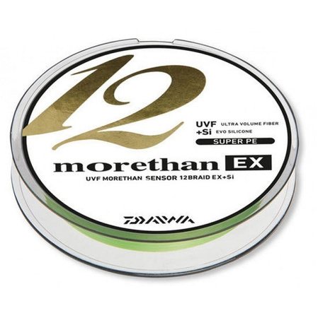 Plecionka Daiwa Morethan 12-Braid EX+SI 135m 0.16mm 14kg LIME GREEN 12695-016