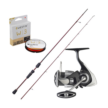 Zestaw Wędka Westin W6 STREETSTICK + Kołowrotek DAIWA 23 Lexa LT2500S + Plecionka Westin W3