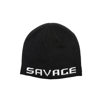 Czapka Zimowa Savage Gear Logo Beanie BLACK/WHITE 73739