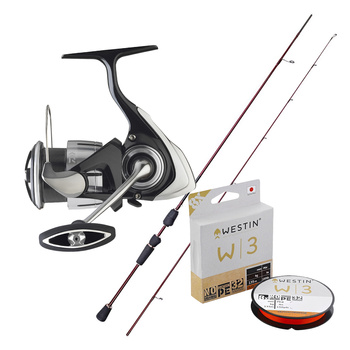 Zestaw Wędka Westin W6 STREETSTICK + Kołowrotek DAIWA 23 Lexa LT2500S + Plecionka Westin W3