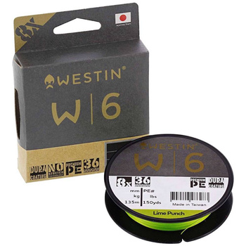 Plecionka Westin W6 8 Braid 0,305mm 135m 24,1kg LIME PUNCH L003-305-135