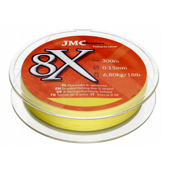 Plecionka JMC ośmiosplotowa 8X 0.15mm 300m 6,80kg ŻÓŁTA