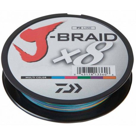 Plecionka Daiwa J-Braid X8 300m 0,20mm 13kg MULTICOLOR 12755-120