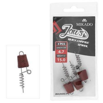 Wkręt do Przynęt Mikado Jaws Quick Change Spiral 4,7cm 15g 3szt
