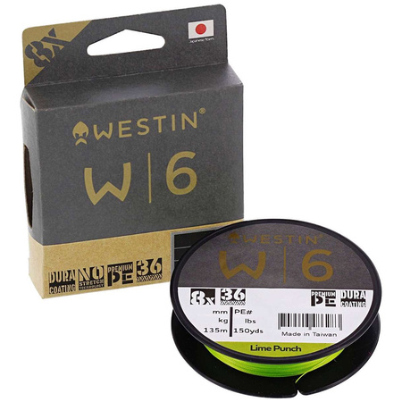 Plecionka Westin W6 8 Braid 0,235mm 135m 13,3kg LIME PUNCH L003-235-135