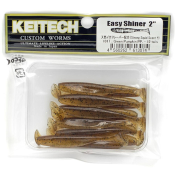 Keitech Easy Shiner 2'' 5cm 1g 101T GREEN PUMPKIN PP. 12szt - op