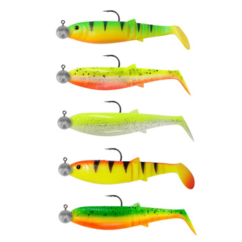 Zestaw Cannibal Shad 12,5cm uzbrojony DARK WATER 1