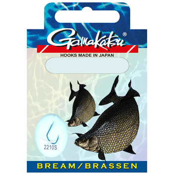Haczyki z przyponem Gamakatsu Bream 2210S #10-0.18mm 60cm 10 szt. BLUE 140125-1000-18
