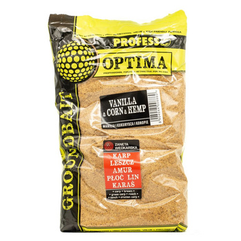 Zanęta wędkarska Profess Optima 1 kg WANILIA KUKURYDZA I KONOPIE PROF-ZO-WKK