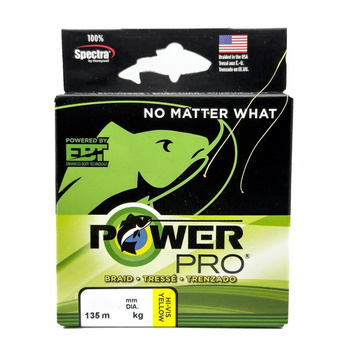 Plecionka Power Pro 0,19mm 135m 13kg/29lb HI-VIS YELLOW