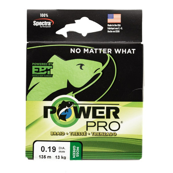Plecionka Power Pro 0,19mm 135m 13kg/29lb MOSS GREEN PPBI13519MG