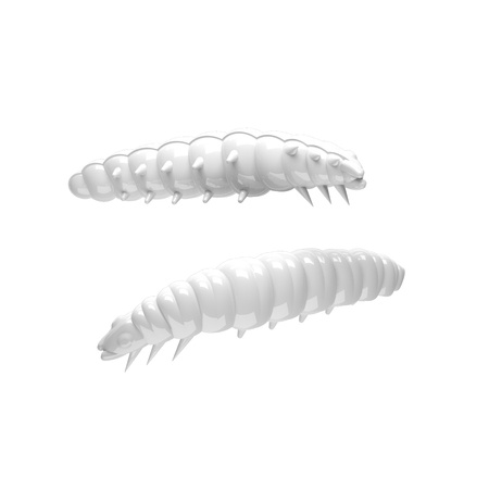 Libra Lures Robak Larva 35 3,5cm 1g No Scent 001  WHITE 12szt