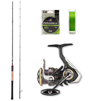 Zestaw na okonia Wędka SPRO CRX + DAIWA LEGALIS LT 2000-XH + Plecionka Prorex 0,4PE