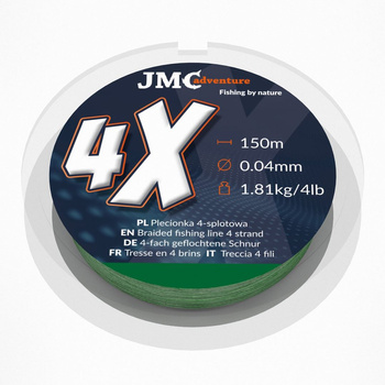 Plecionka JMC czterosplotowa 4X 0.04mm 150m 1,81kg ZIELONA