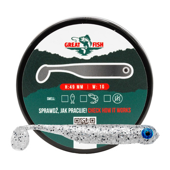 Great Fish GF1 49mm 1g No Scent WHITE PEARL 10szt.
