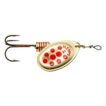 Mepps Aglia Decorees #2 4,5g ZŁOTA/CZERWONE KROPKI 30117002