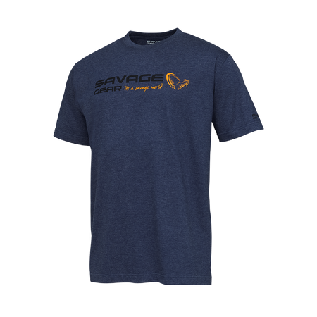 Koszulka Savage Gear Signature Logo T-Shirt M BLUE MELANGE SVS73655