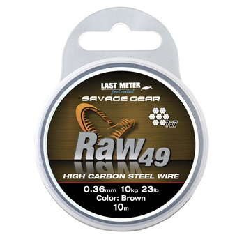 Linka nierdzewna Savage Gear Raw 49 Uncoated średnica 0,36mm 11kg 10m  54892