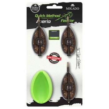 Koszyczek Mikado Quick Method Feeder Aperio - rozmiar L 3x60g + foremka AMFA-QMF-SET-3L-60