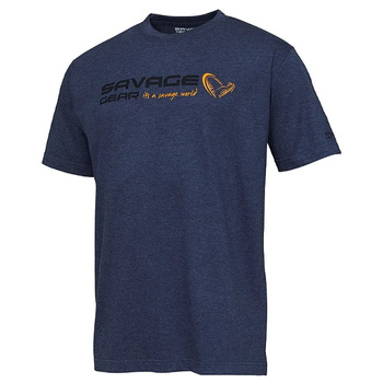 Koszulka Savage Gear Signature Logo T-SHIRT  XL BLUE MELANGE SVS73657
