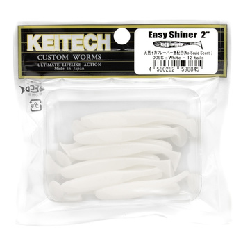 Keitech Easy Shiner 2'' 5cm 1g 009S WHITE 12szt - op