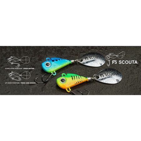 SPRO FreeStyle Scouta Jig Spinner 5,5cm 6g UV RED HEAD 4696-002