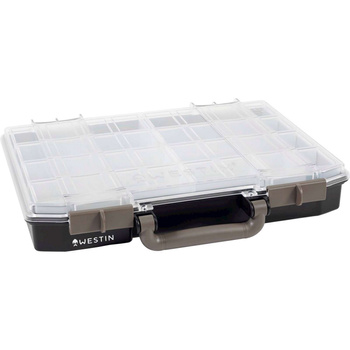 Pudełko Westin W6 LURE VAULT 5,7x33,7x27,8cm INCL. 10 INSERTS BLACK/CLEAR B01-685-057