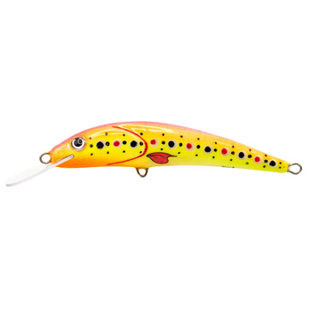 Wobler Trociowy Krol 9cm 8,5g PINK YELLOW DOT 146