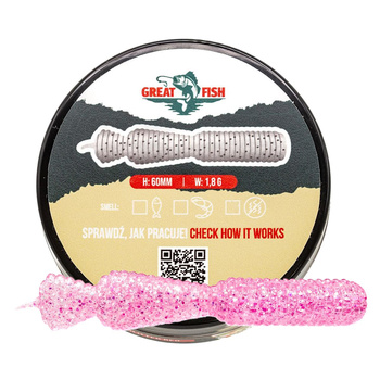 Great Fish GF2 Leech No Scent 60mm 1,8g GLITTER PINK 10szt.