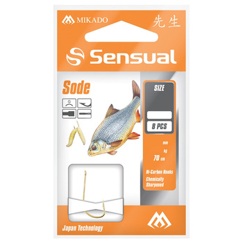 Haczyki z przyponem Mikado Sensual Sode #12 G 0.12mm 70cm 8szt. HP1004-12G-012