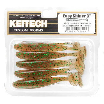 Keitech Easy Shiner 3'' 7,5cm 2g LT#30S PUMPKIN GREEN FLK. 10szt - op.