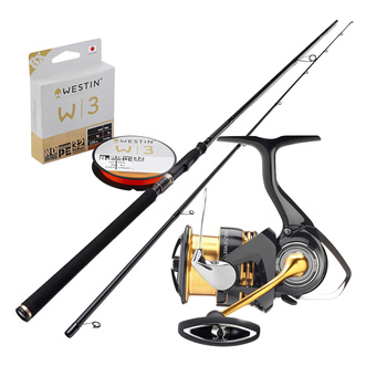 Zestaw Wędka Westin W3 PowerTeez + Kołowrotek DAIWA 23 Legalis LT3000-C(U) + Plecionka Westin W3