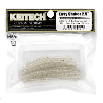 Keitech Easy Shaker 2,5'' 6,3cm 0,7g 370S CLEAR SILVER GLOW 14szt op.