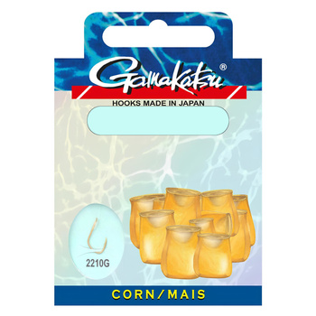 Haczyki z przyponem Gamakatsu Corn 2210G #10 0,20mm 60cm 10 szt. GOLD 140132-1000-20