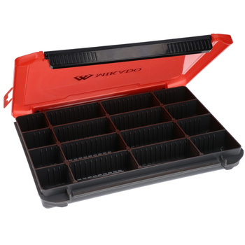 Pudełko z przegródkami Mikado 25,5x19,5x3,5cm Czerwone UAC-H1901-L/RED