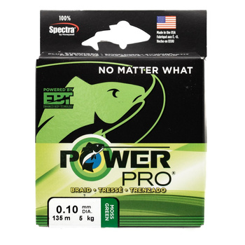 Plecionka Power Pro 0,10mm 135m 5kg/11lb MOSS GREEN PPBI13510MG