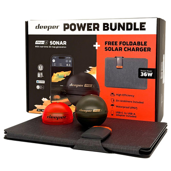 DEEPER CHIRP + 3 Power Bundle (+solar charger)
