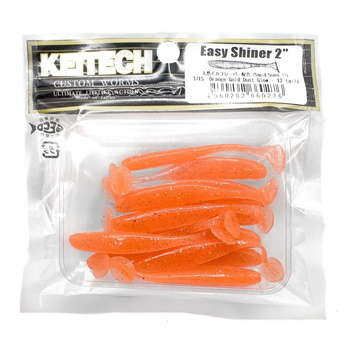 Keitech Easy Shiner 2'' 5cm 1g #371S ORANGE GOLD DUST GLOW 12szt. - op.