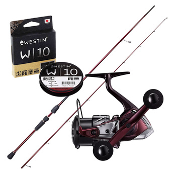 Zestaw Wędka Westin W6 FINESSE + Kołowrotek Shimano Sephia SS C3000S DH + Plecionka Westin W10
