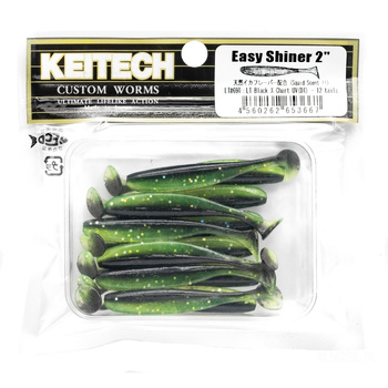 Keitech Easy Shiner 2'' 5cm 1g LT#69T LT BLACK X CHART UV (DI) 12szt - op