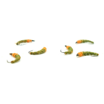 Nimfa Hydropsyche WP #10 DARK OLIVE/ORANGE