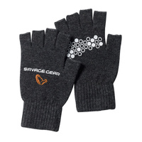 Rękawiczki Savage Gear Knitted Half Finger Glove L DARK GREY MELANGE SVS76551