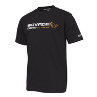 T-shirt Savage Gear Signature Logo czarna rozmiar M 73645