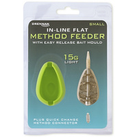Zestaw podajnik z foremką Drennan In-Line Flat Method Feeder Small 15g TFFFBS15