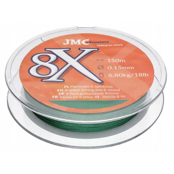 Plecionka JMC ośmiosplotowa 8X 0.15mm 150m 6,80kg ZIELONA