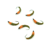 Nimfa Hydropsyche WP hak #12BL DK OLIVE/ORANGE 