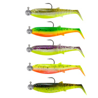 Zestaw Cannibal Shad 12,5cm uzbrojony DARK WATER 2