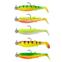 Zestaw Cannibal Shad 12,5cm uzbrojony DARK WATER 1